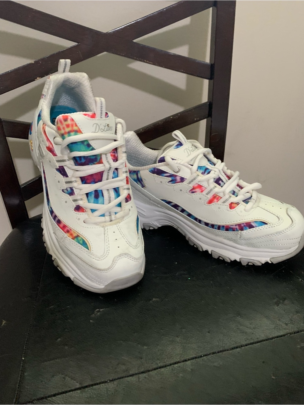 Skechers D’Lites Women’s Sneakers Size 9.5 White Multi Tie Dye
Description:
Ske - Picture 7 of 7